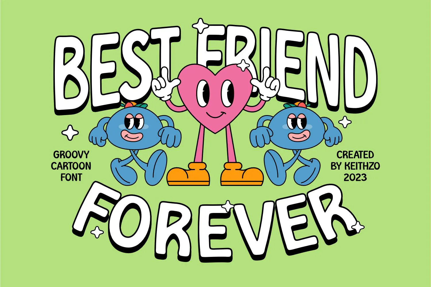 Groovy Cartoon Display Font - Image 7