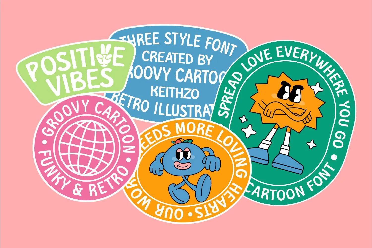 Groovy Cartoon Display Font - Image 4