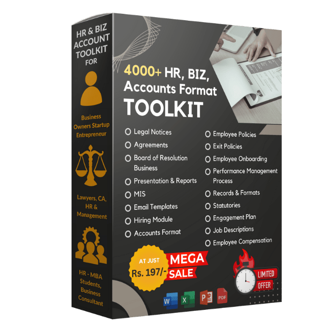 4000+ HR, BIZ, ACCOUNTS FORMAT TOOLKIT
